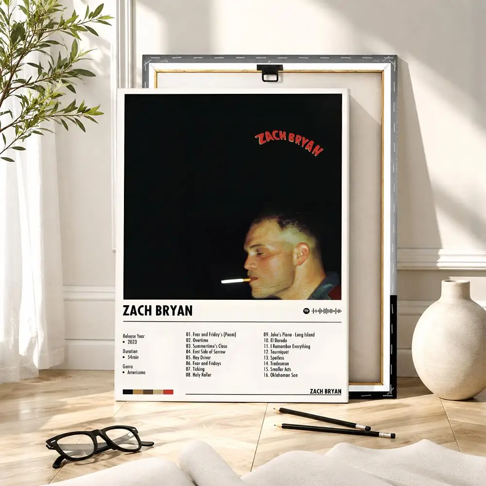 Singer Z-Zach Bryan Painting C - Canvas Wrap Ready review and price