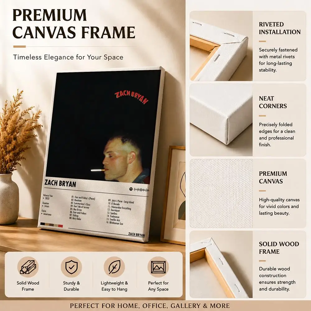 Singer Z-Zach Bryan Painting C - Canvas Wrap Ready review and price
